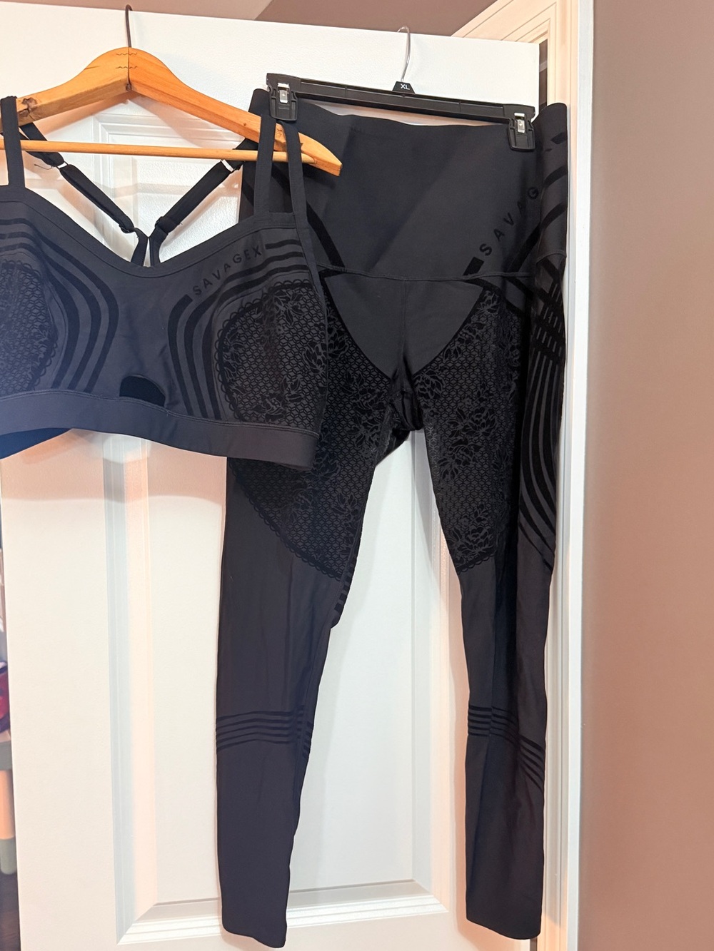 Savage X Fenty Black Special FX Activewear Set Size 2x